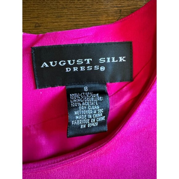 Vintage August Silk Sheath Dress Suit Set Fuchsia  Pink Professional Office 8 - Picture 7 of 14